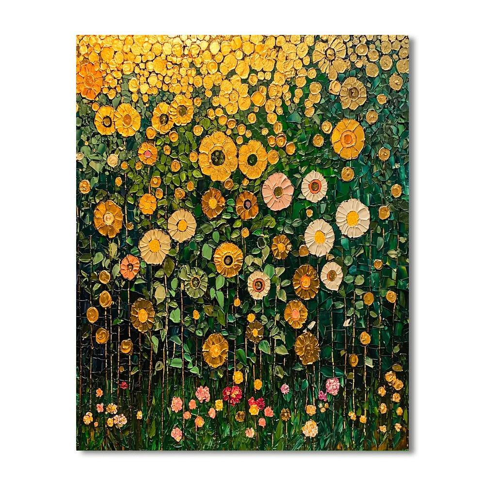 Gustav Klimt Inspired Golden Era Garden Elegance  Painting By Numbers Kit