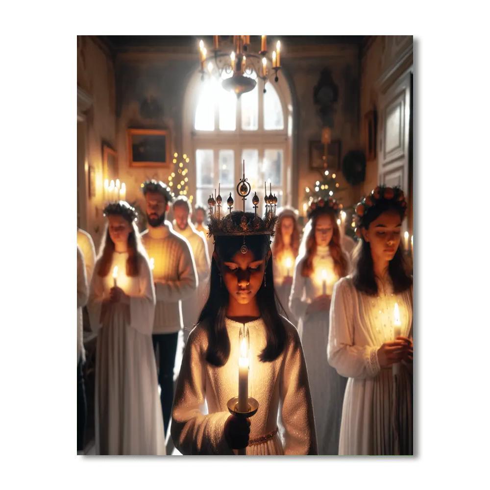 Santa Lucia Day - Sweden Number Painting