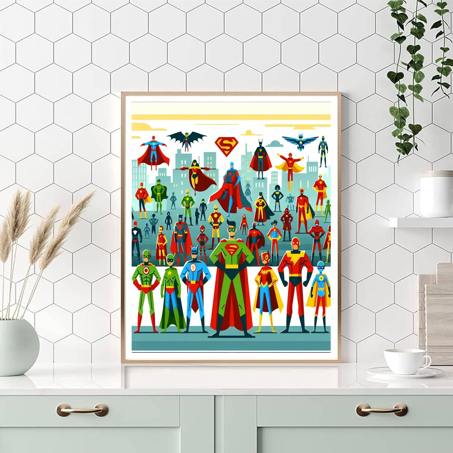 Superhero Adventure Camp Paint By Numbers Art