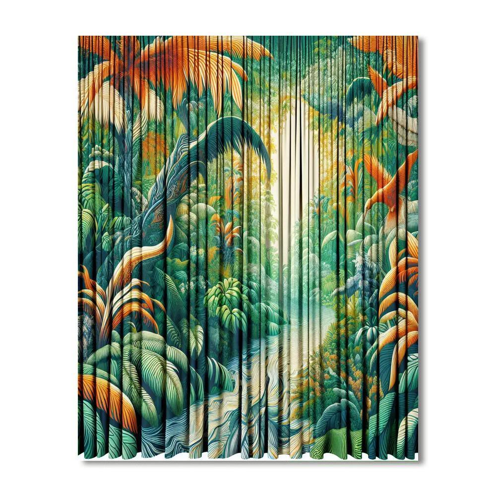 Jungle Rhythm Curtains Paint By Number
