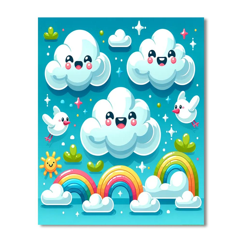 Curious Cloud Kingdom Paint By Color