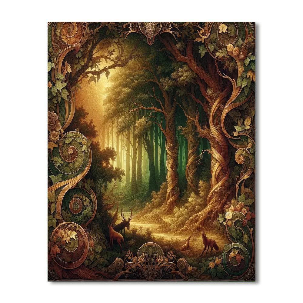 Mystic Grove Wallpaper Paint By Number
