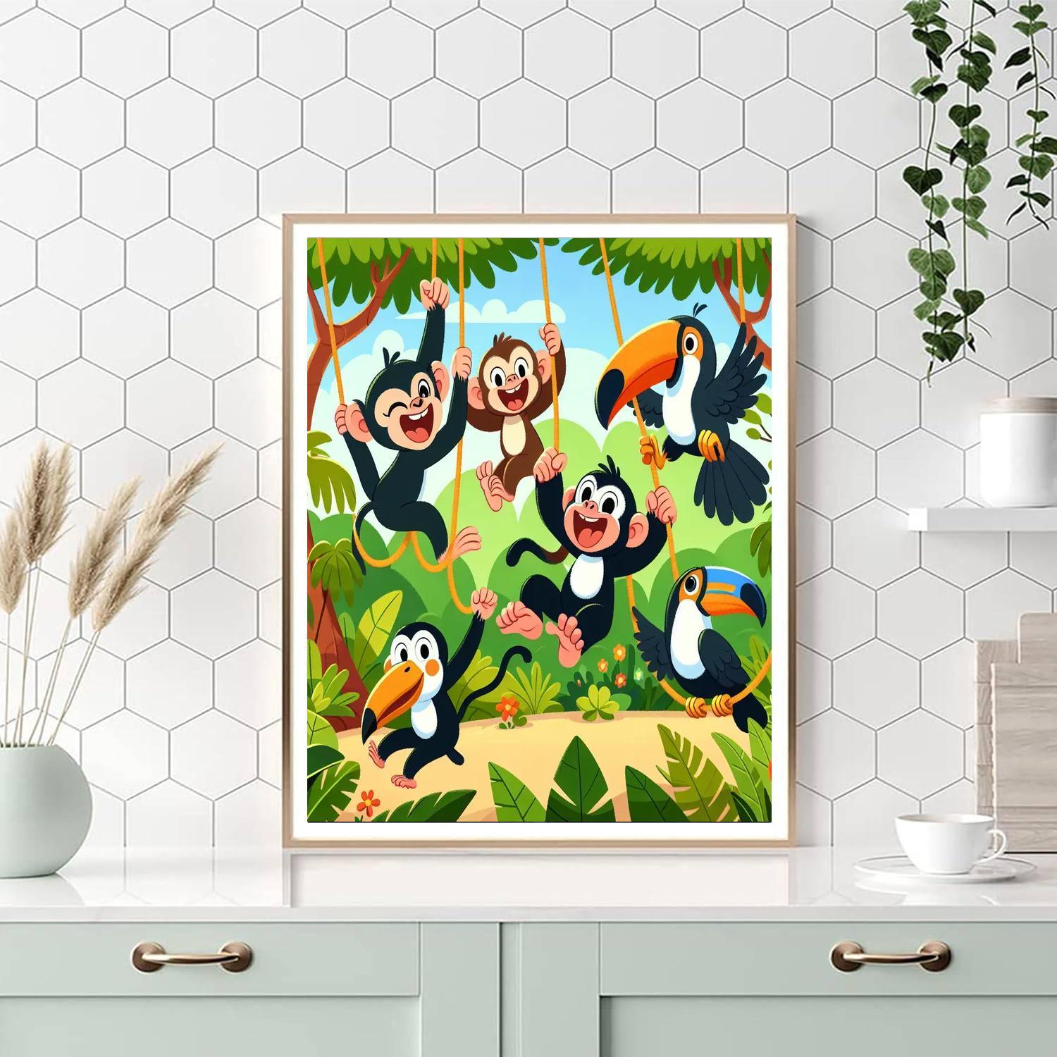 Jungle Party Numbered Painting Kits