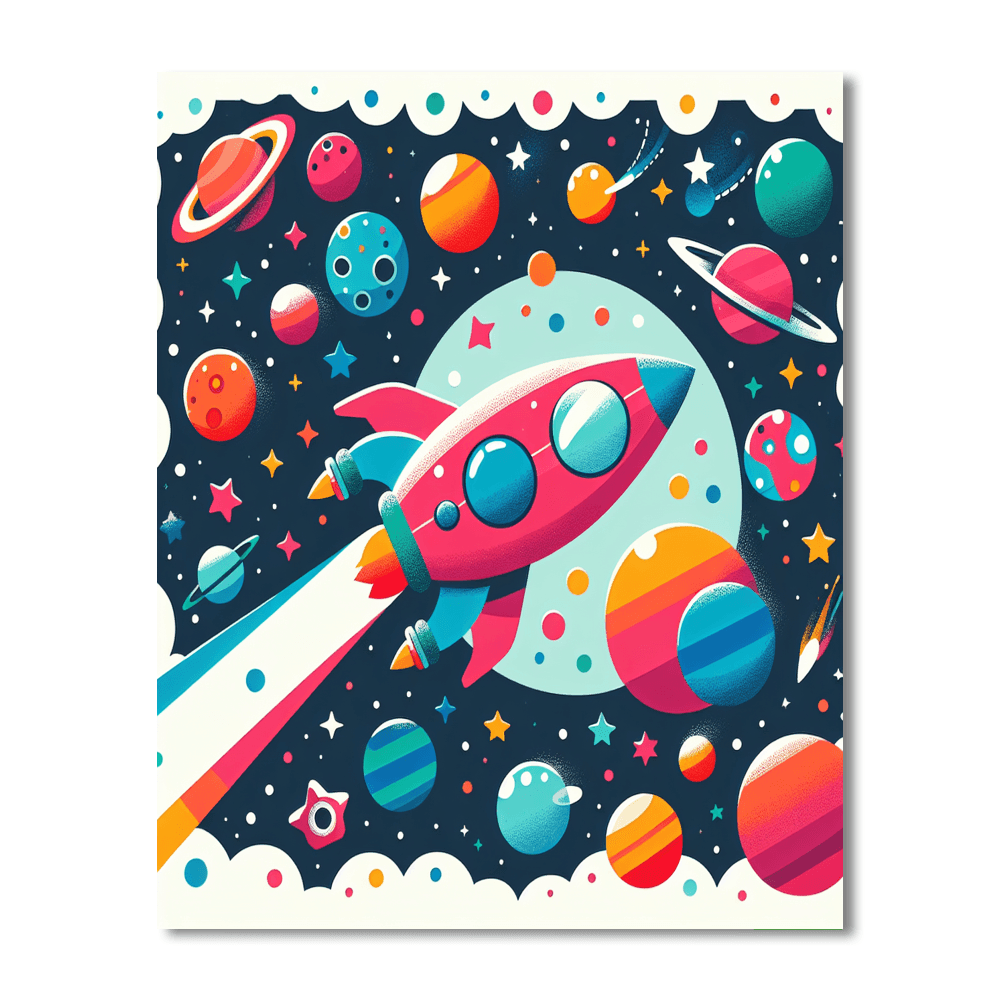 Galactic Adventure Quest Painting Number Kit