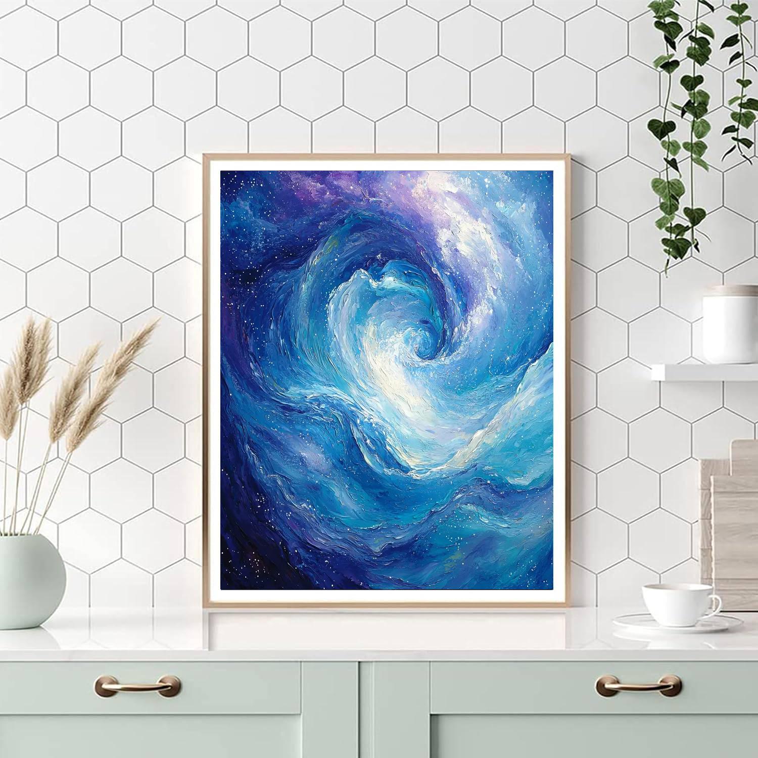 Michelangelo Inspired Galactic Currents  Paint By Number