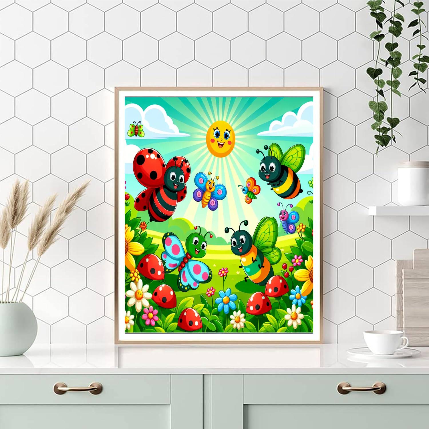 Colorful Bugs Painting By Numbers Kit