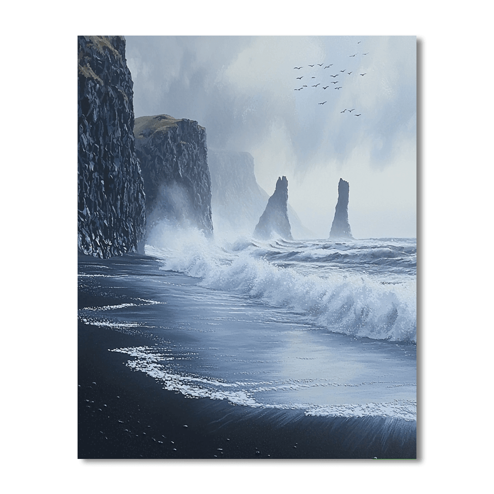 Vik Black Sand Beach - Iceland Paint By Numbers Kits