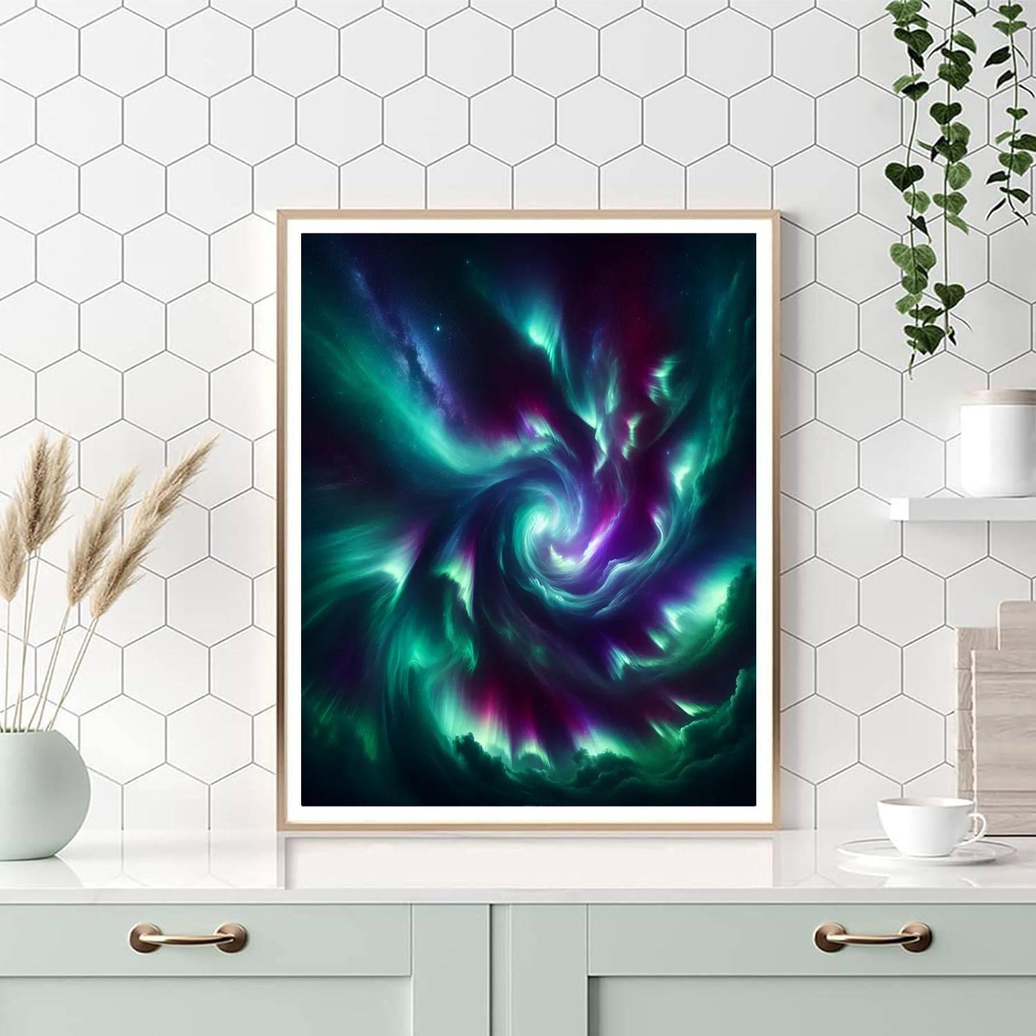 Nordic Aurora Bliss DIY Paint By Numbers