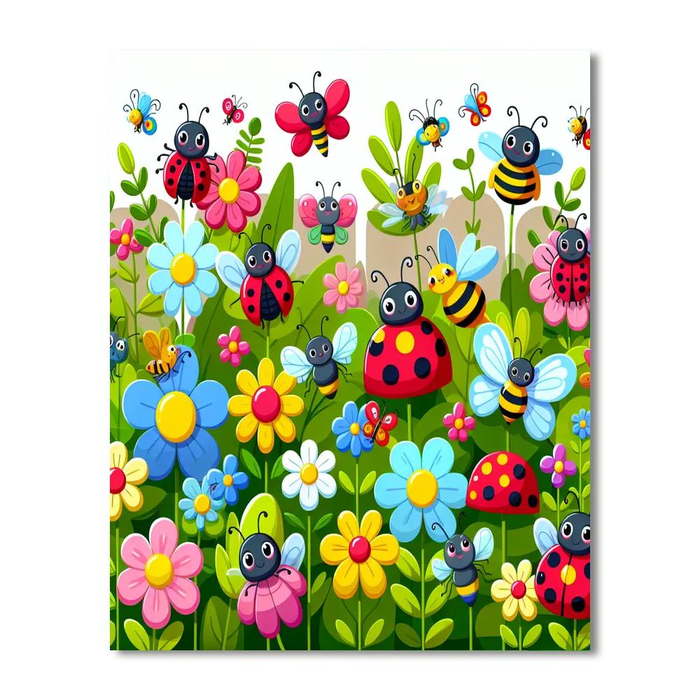 The Wonderful World Of Bugs Number Painting