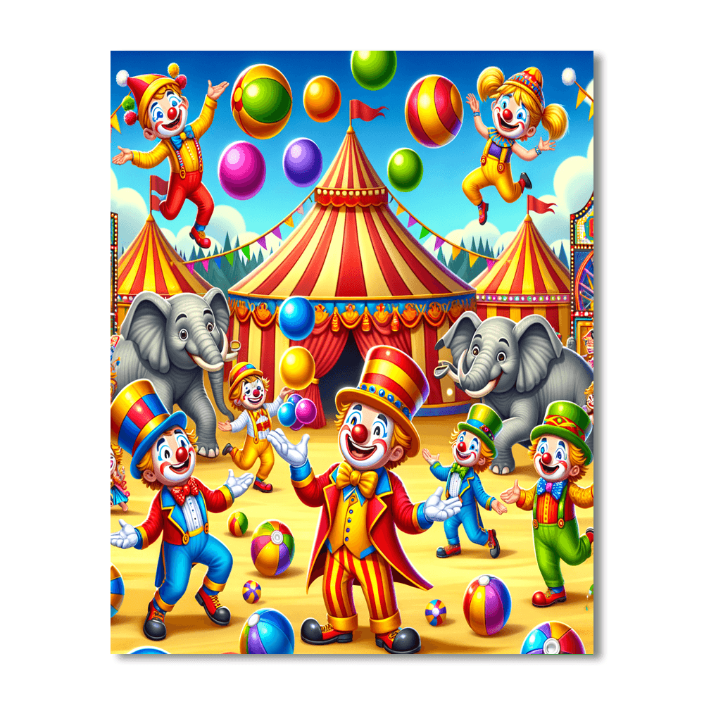 Adventure At The Circus DIY Paint By Numbers