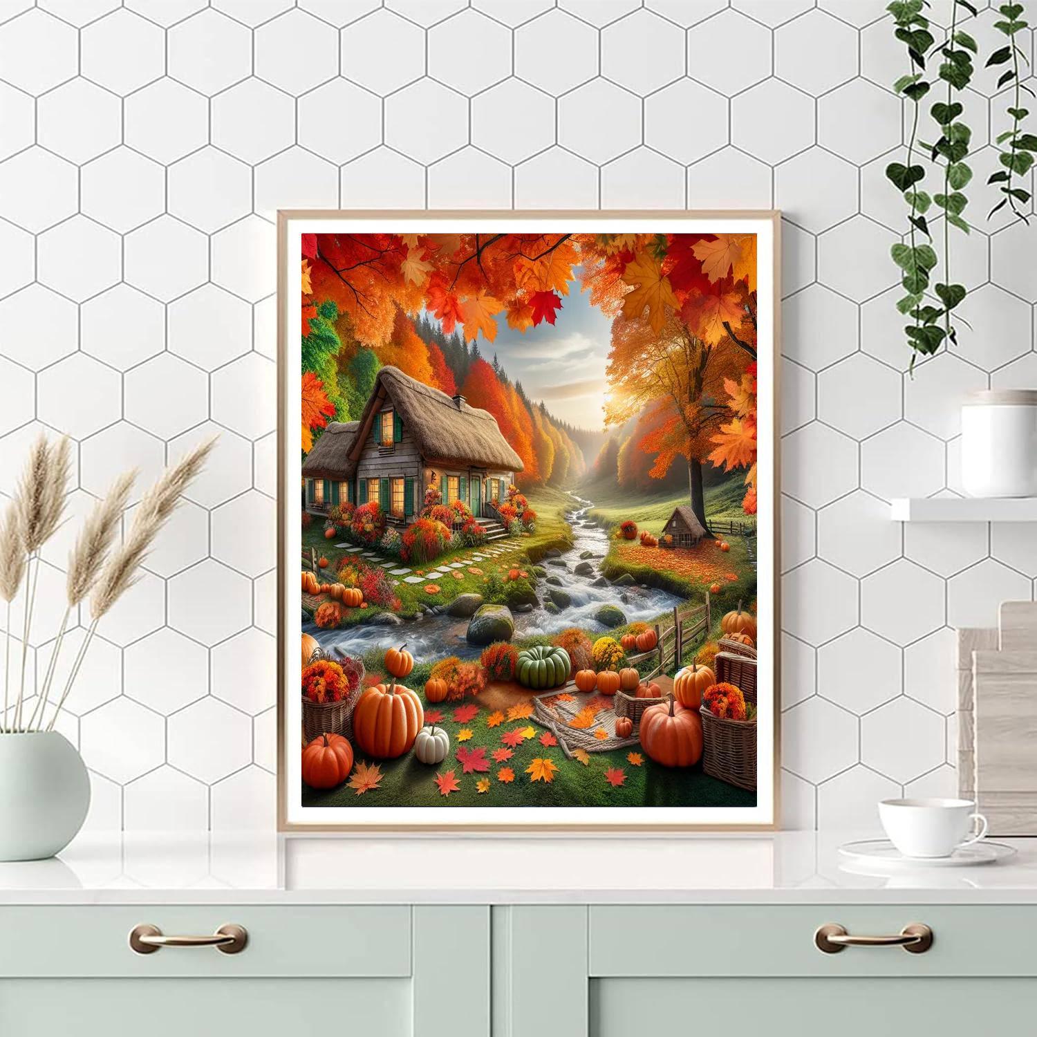 Cozy Autumn Cottage Paint By Numbers Kits