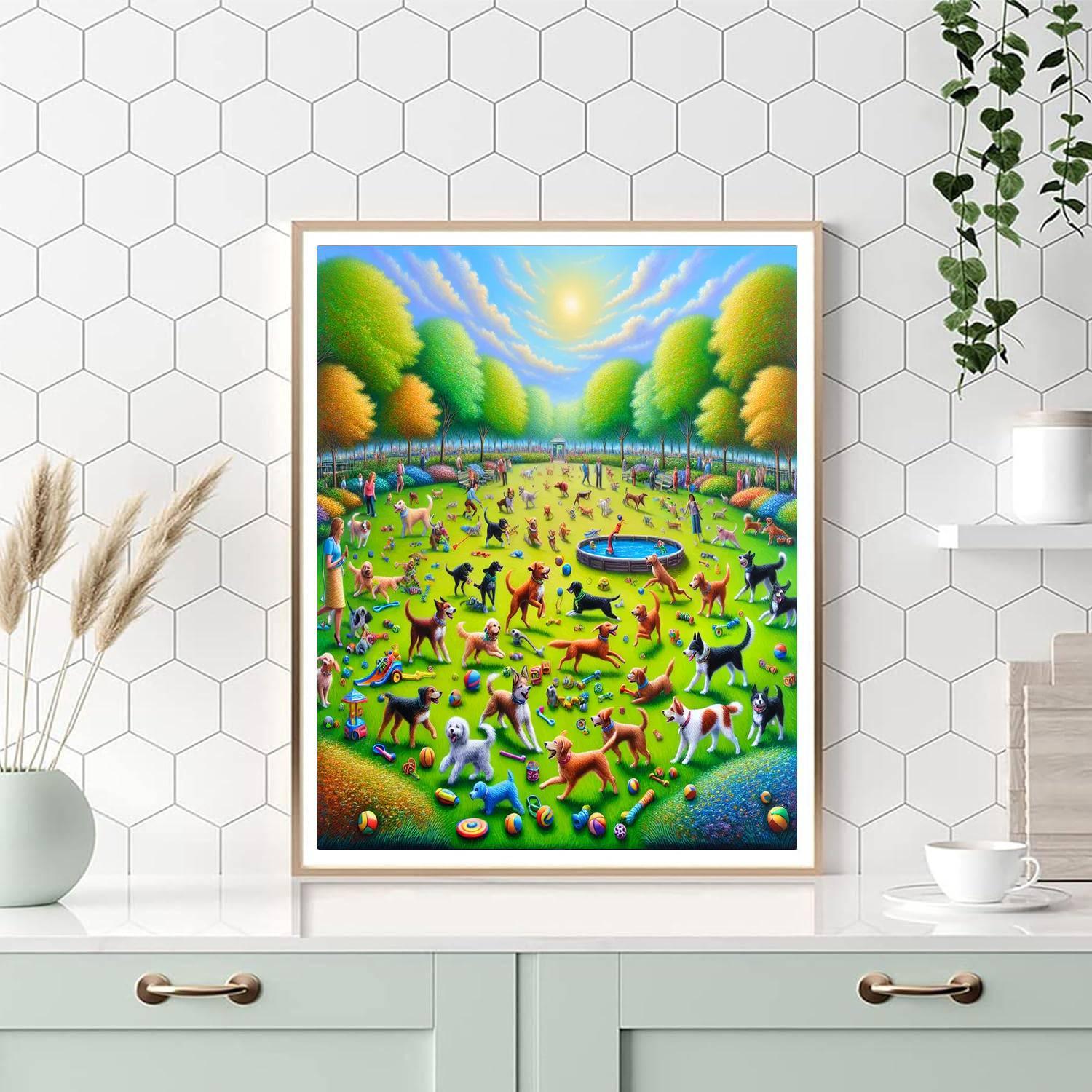 Dog's Delightful Day Painting By Numbers Kit