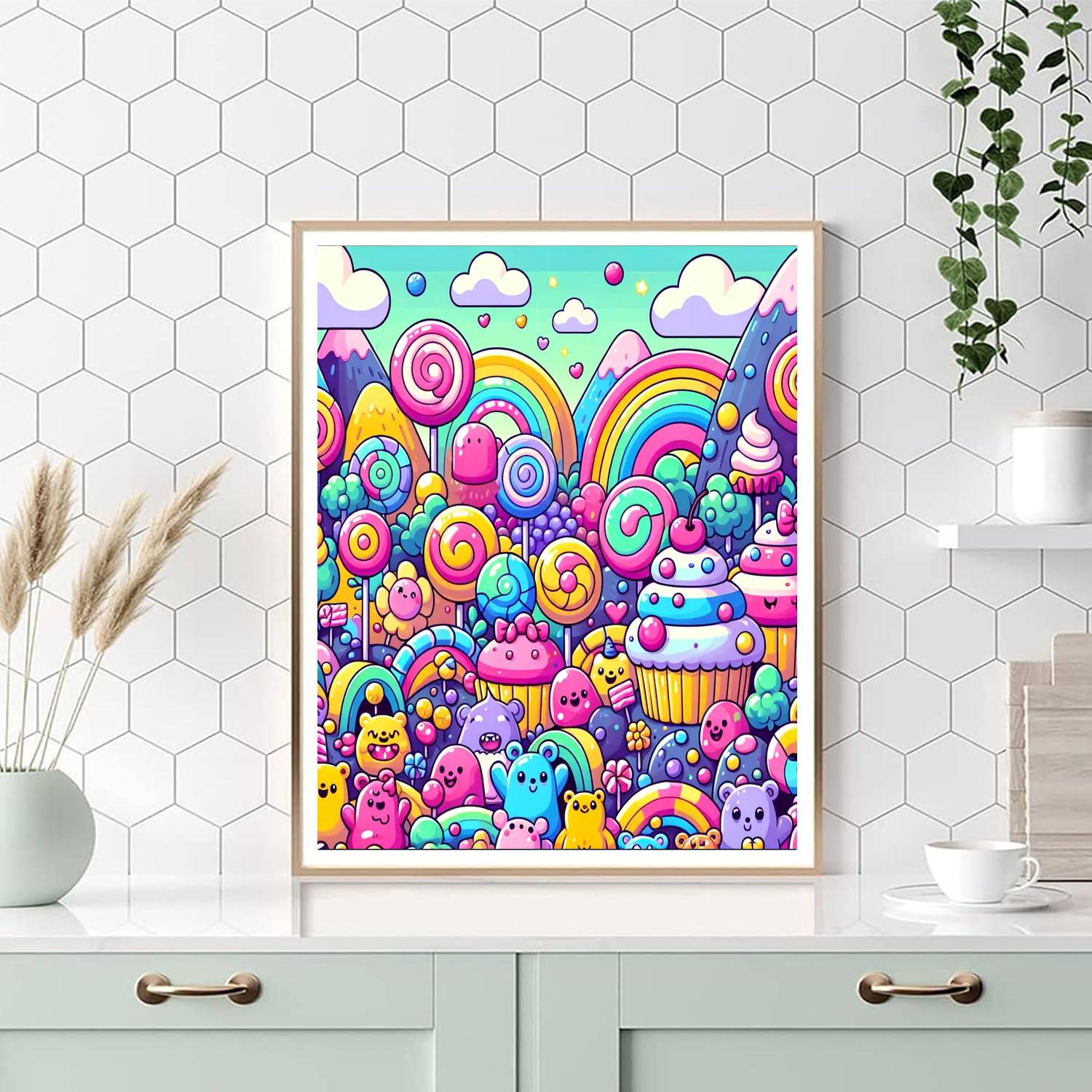 Sweet Candyland Dreams Paint By Numbers Art