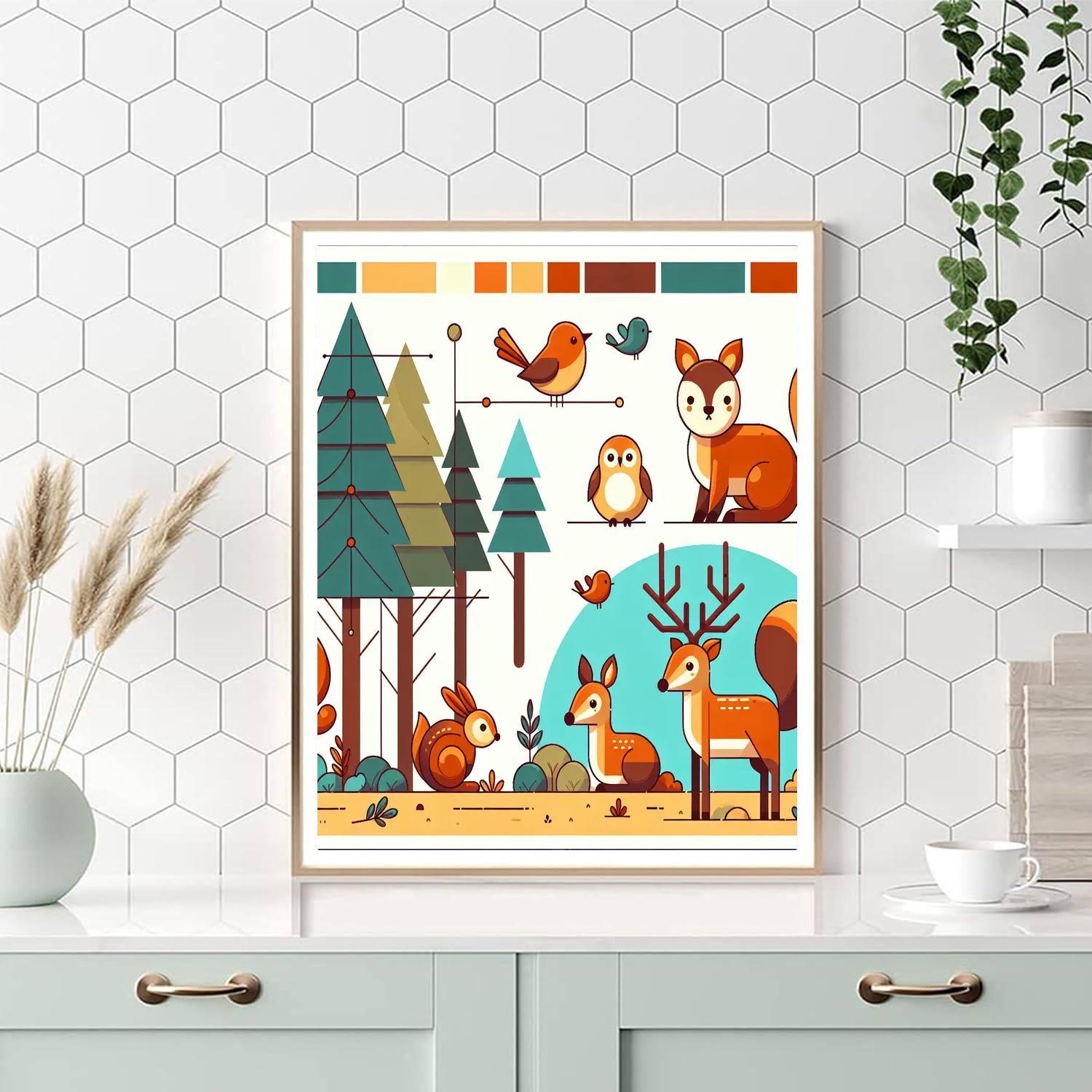 Happy Woodland Critters Painting By Numbers Kit