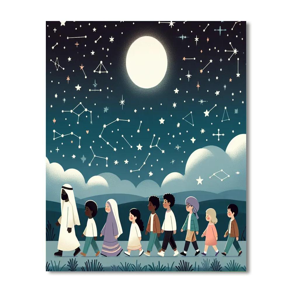 Starlight Stroll Painting Number Kit