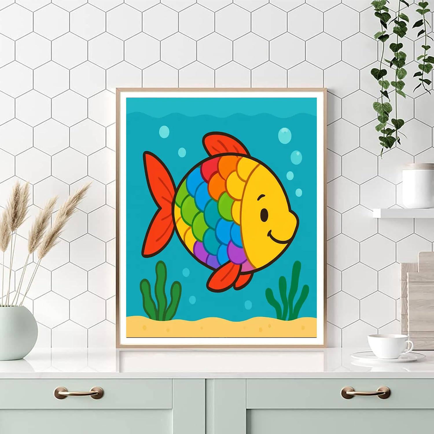 Rainbow Fish Friend Numbered Painting Kits