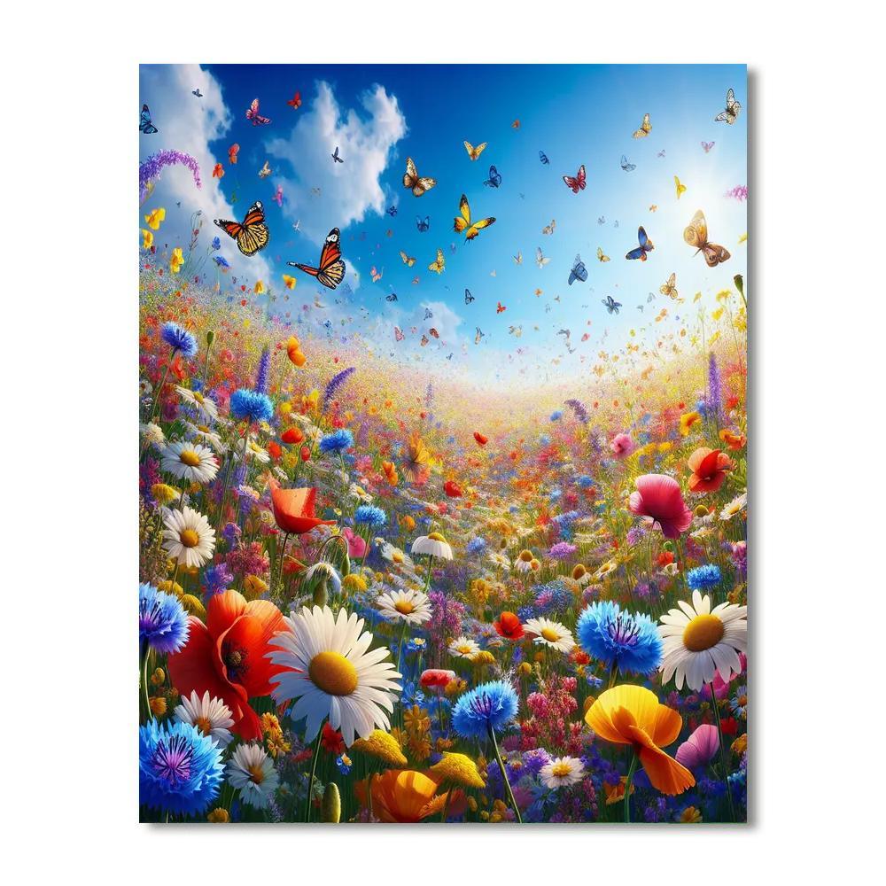 Sunny Meadow Dance Painting Number Kit