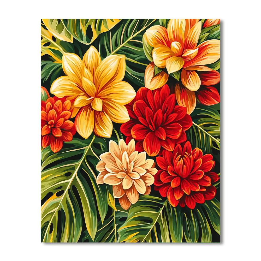 Frida Kahlo Inspired Resilience In Bloom  Numbered Painting Kits