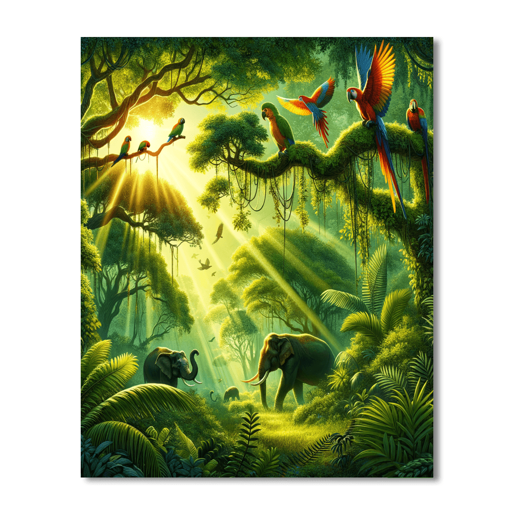 Sunlit Jungle Safari Paint By Numbers Kits