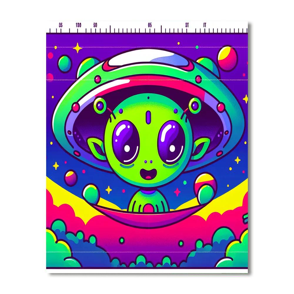 Curious Alien Encounter Painting By Numbers Kit