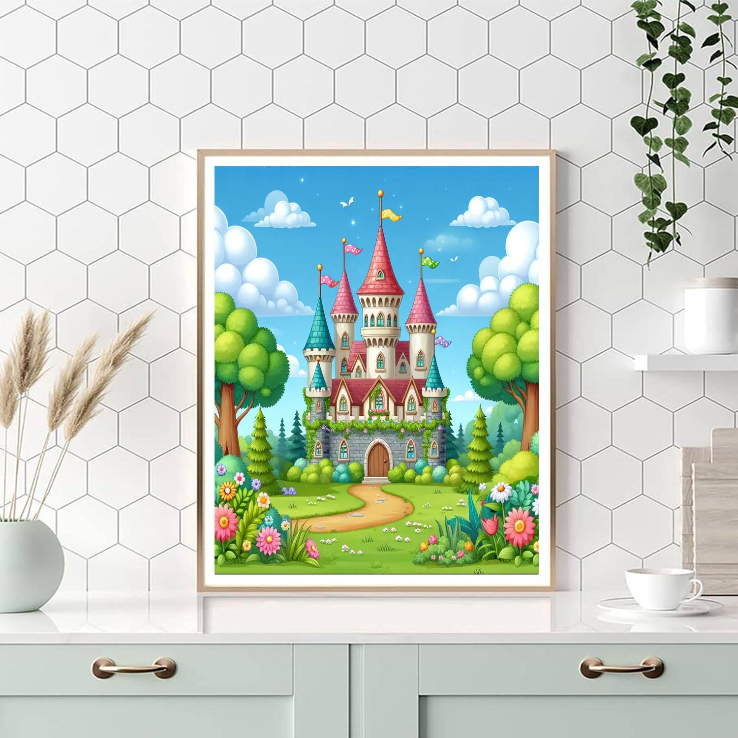 Friendly Fairy Tale Castles Paint By Color