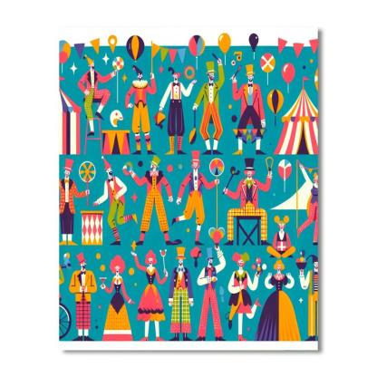 Circus Big Top Spectacle Number Painting