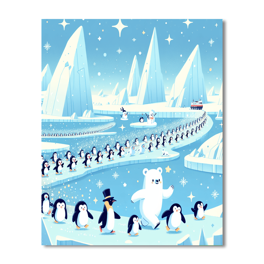 Polar Pals Parade Number Painting