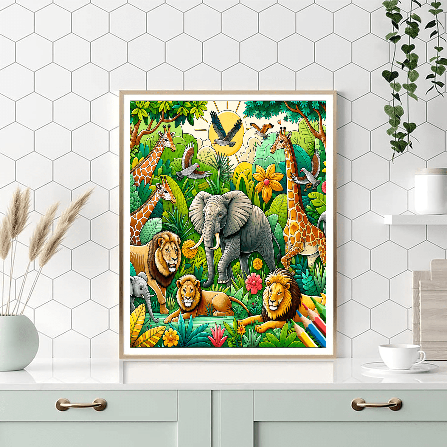 Joyful Safari Expedition Painting Number Kit