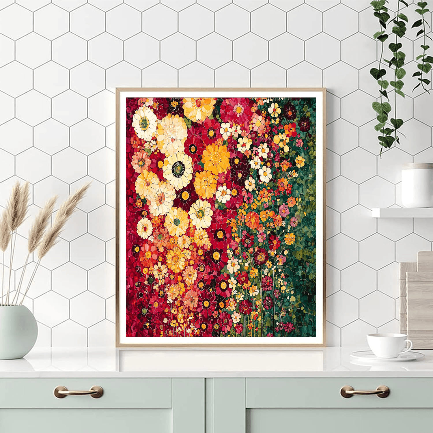 Gustav Klimt Inspired Petals In Motion  Painting By Numbers Kit