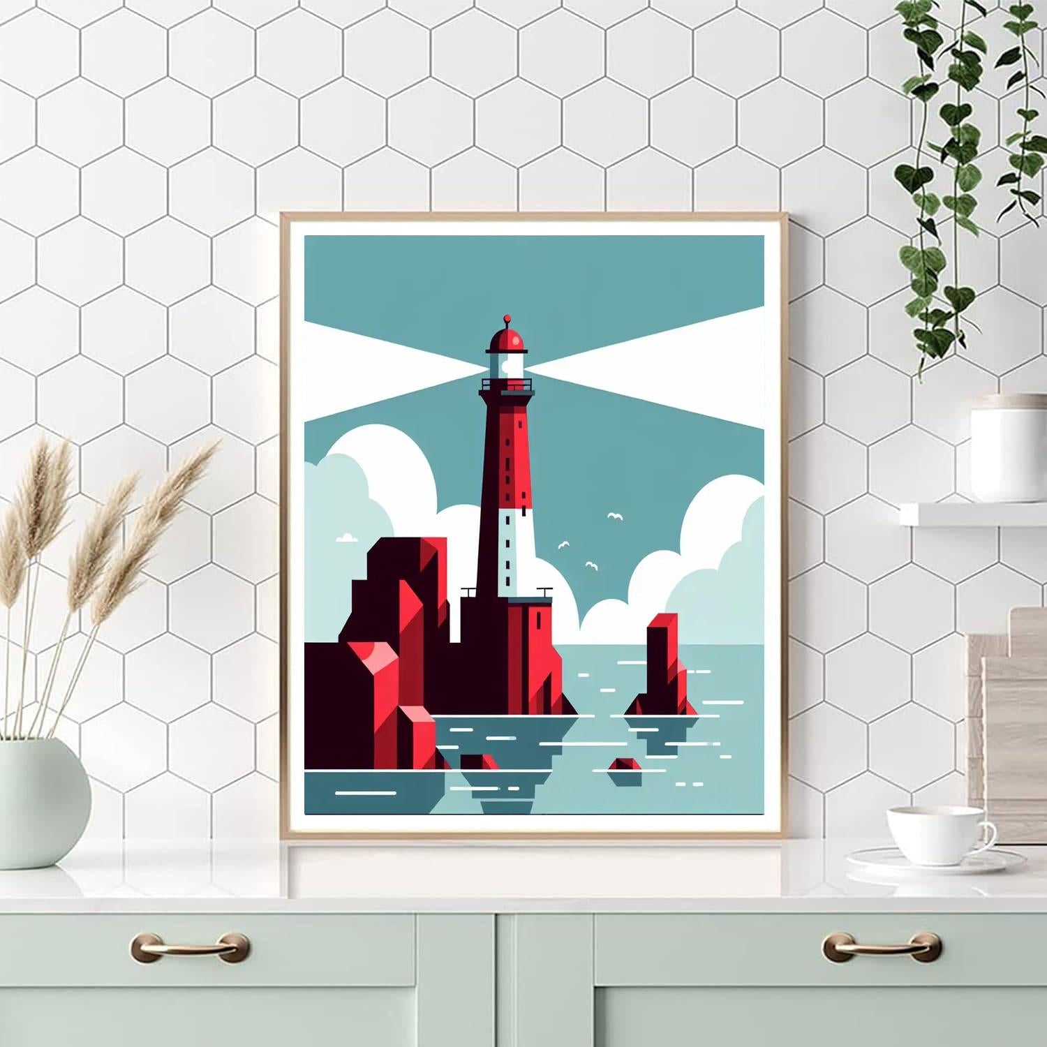 Lighthouse Beacon Adventure DIY Paint By Numbers