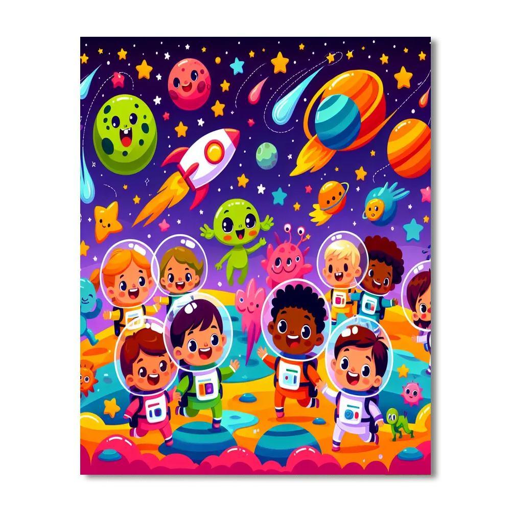 Playful Planet Explorers Painting By Numbers Kit