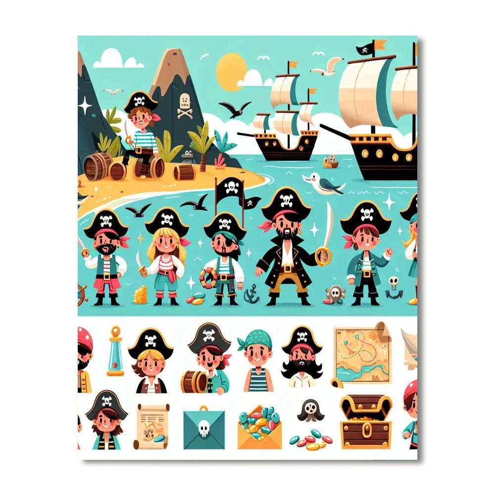 Pirate Cove Quest DIY Paint By Numbers