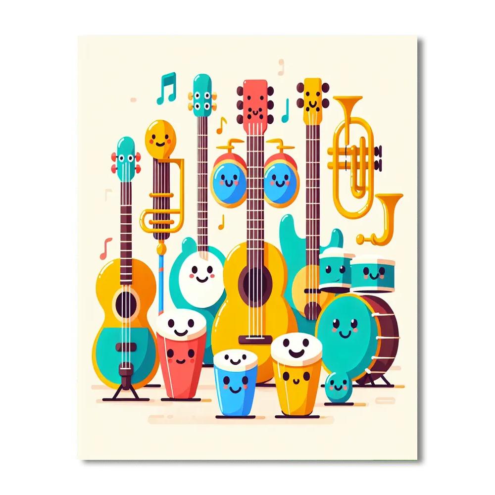 Colorful Musical Instruments - DIY Painting By Numbers Kit – Artistry Rack