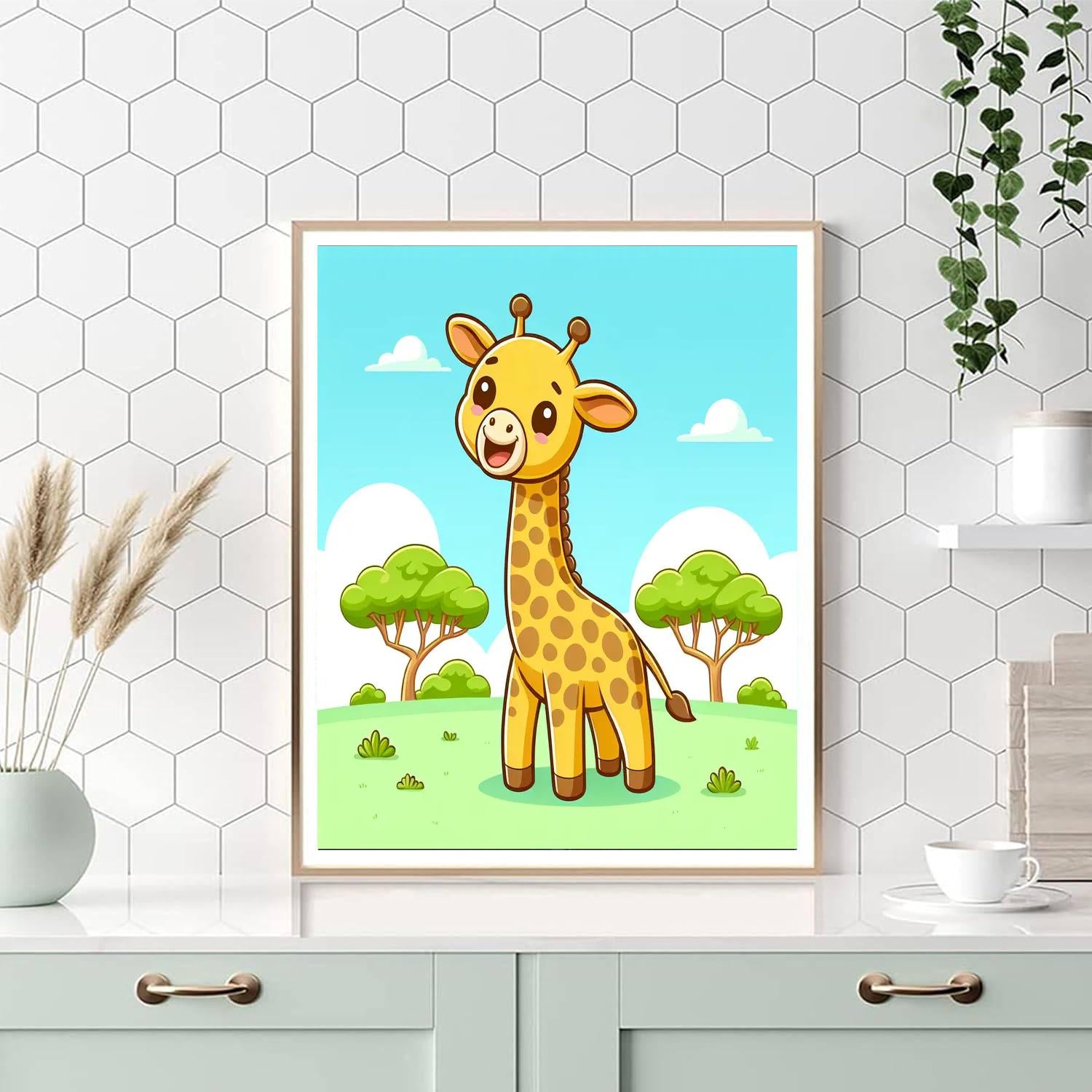 Giggles And Giraffes Paint By Numbers Art