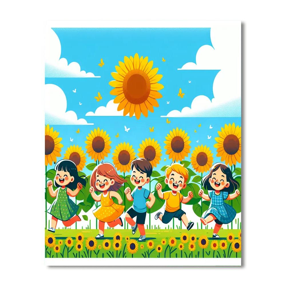 Sunny Sunflower Fiesta Numbered Painting Kits
