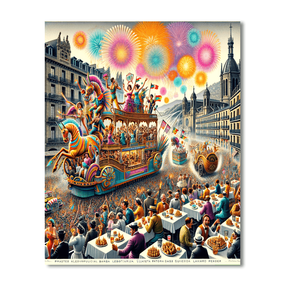 San Sebastián Day Number Painting