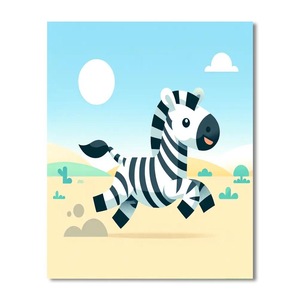 Zippy Zebra Zing Painting Number Kit