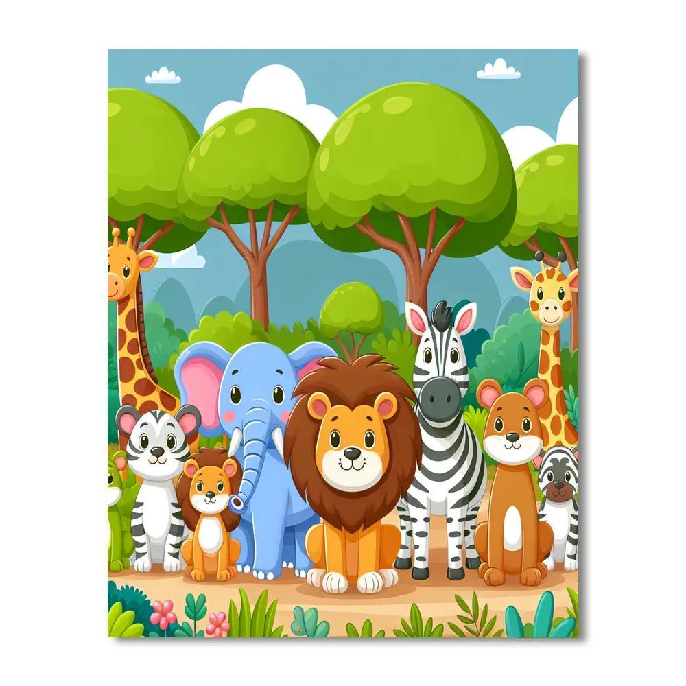 Zoo Animals In The Wild Paint By Number