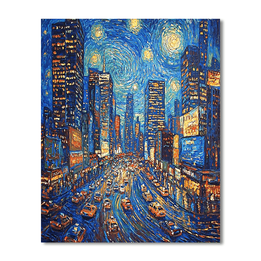 Vincent Van Gogh Inspired Nocturnal Citylights  Paint By Numbers