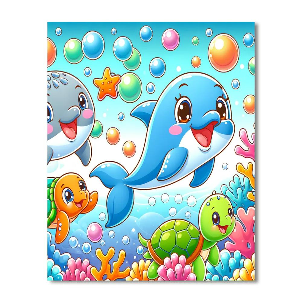 Silly Ocean Friends Numbered Painting Kits