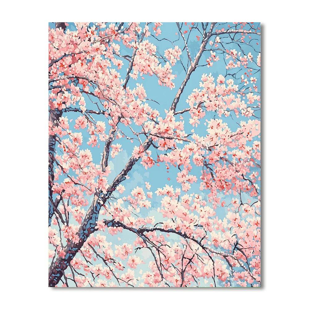 Utagawa Hiroshige Inspired Sakura Spring Symphony  Paint By Numbers