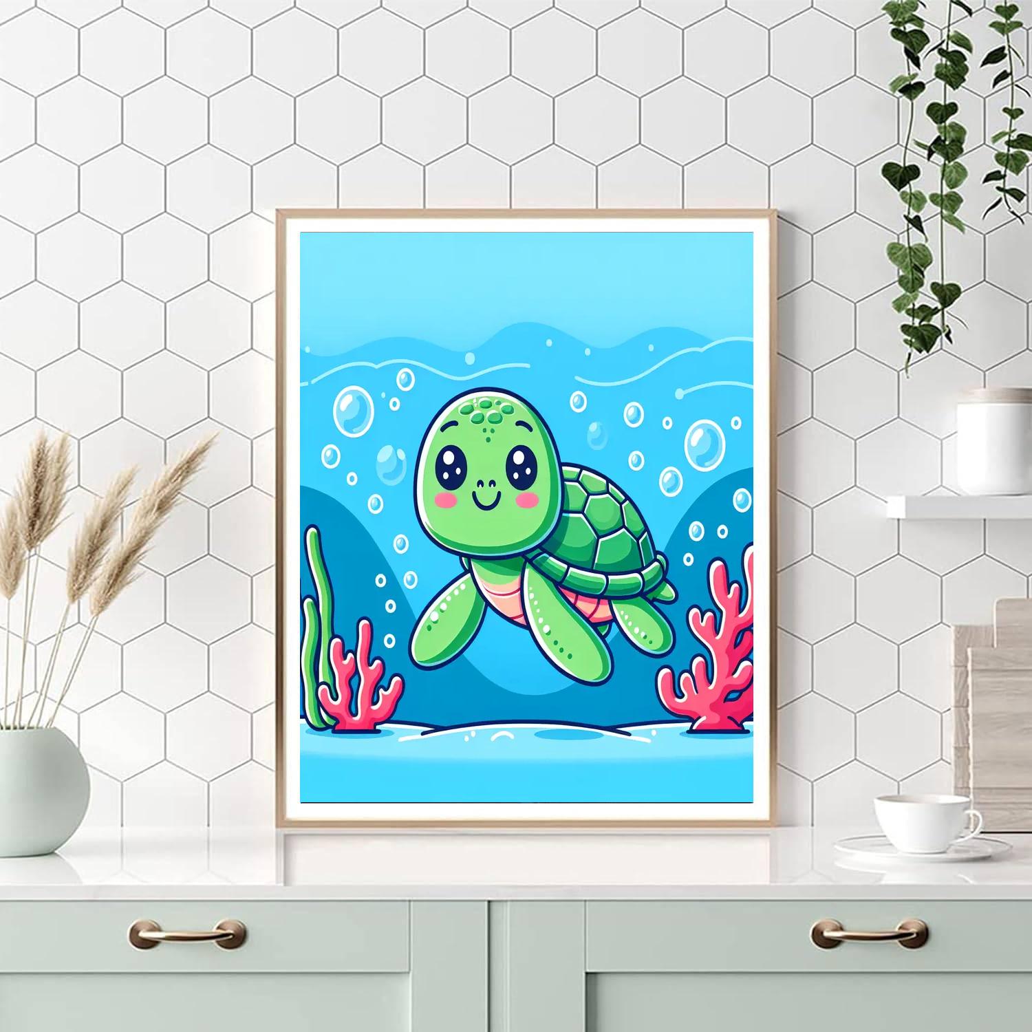 Cute Turtle Paint By Number