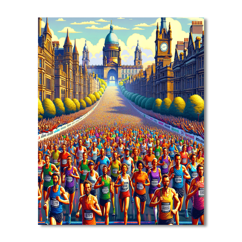 The Great North Run - England Number Painting