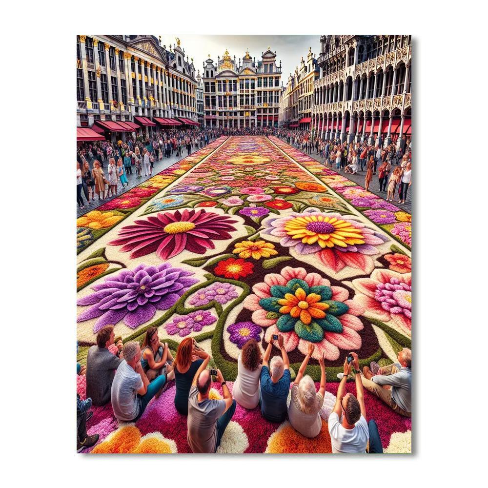 The Flower Carpet Of Brussels Numbered Painting Kits