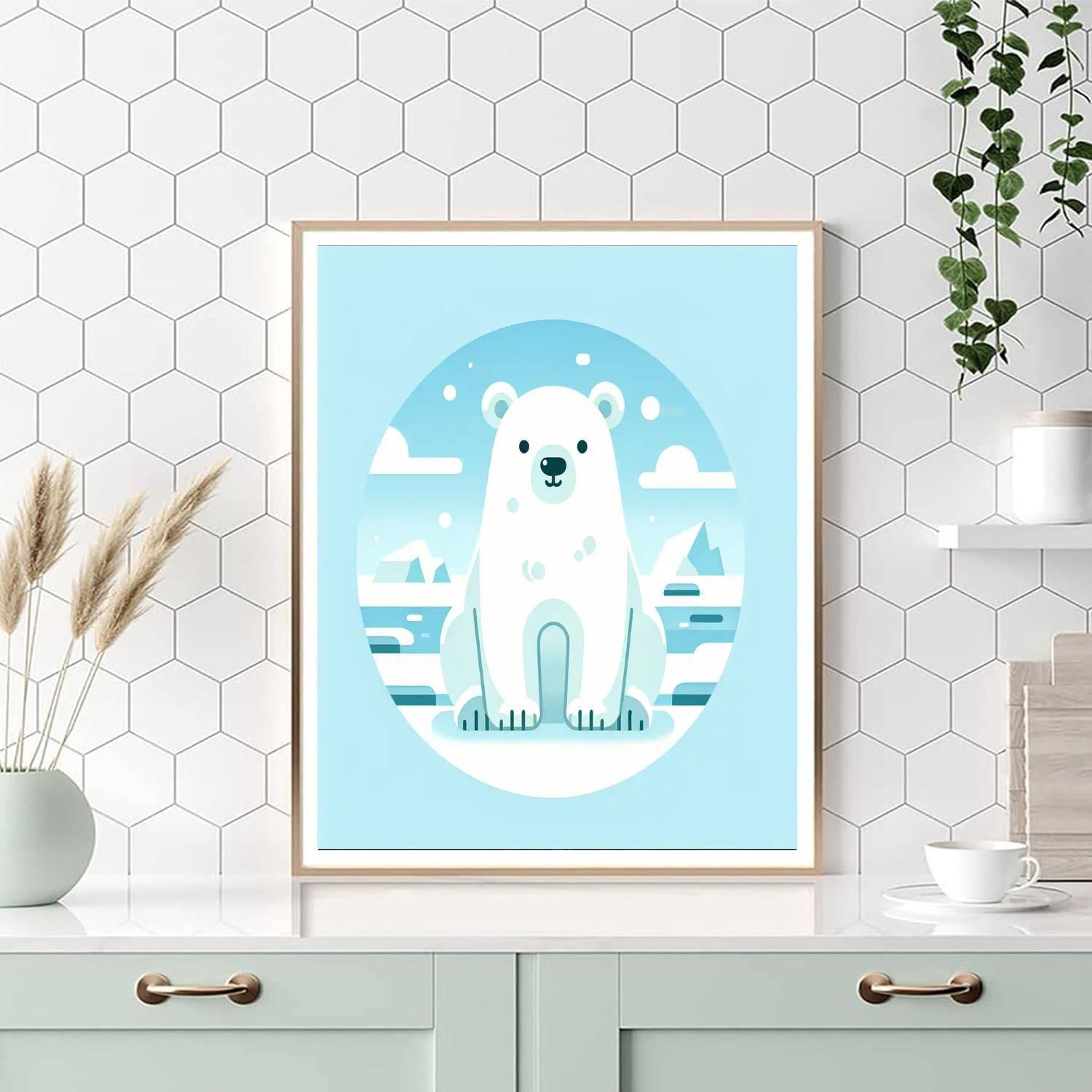 Friendly Polar Bear Numbered Painting Kits