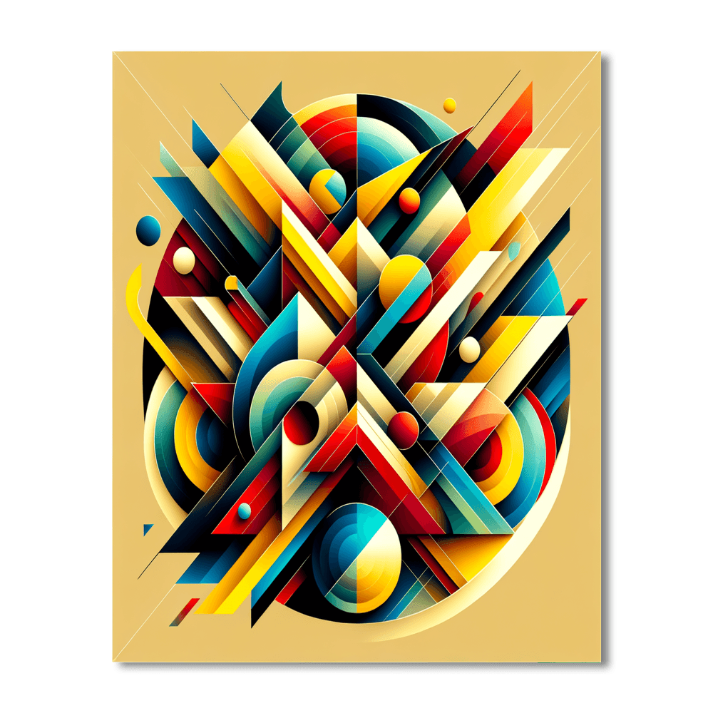 Geometric Abstractions Painting Number Kit