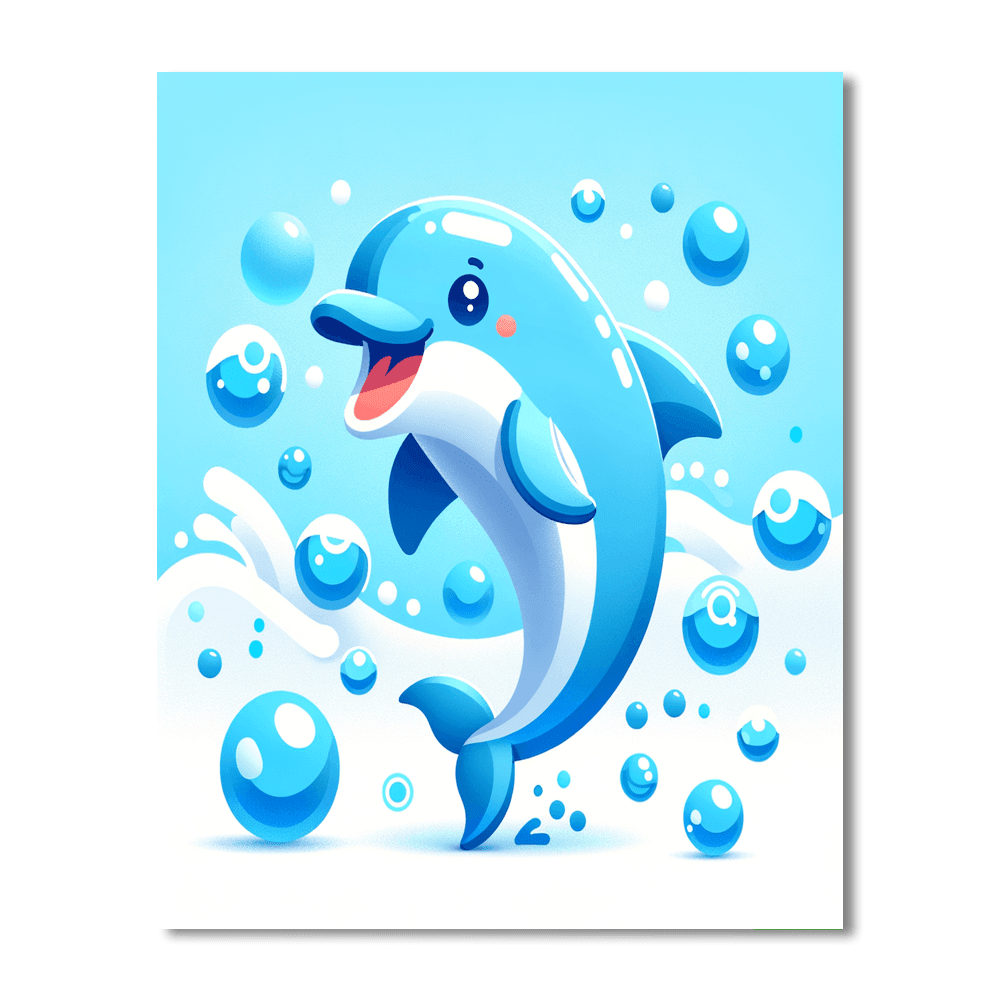 Bubble Fun Dolphin Paint By Color