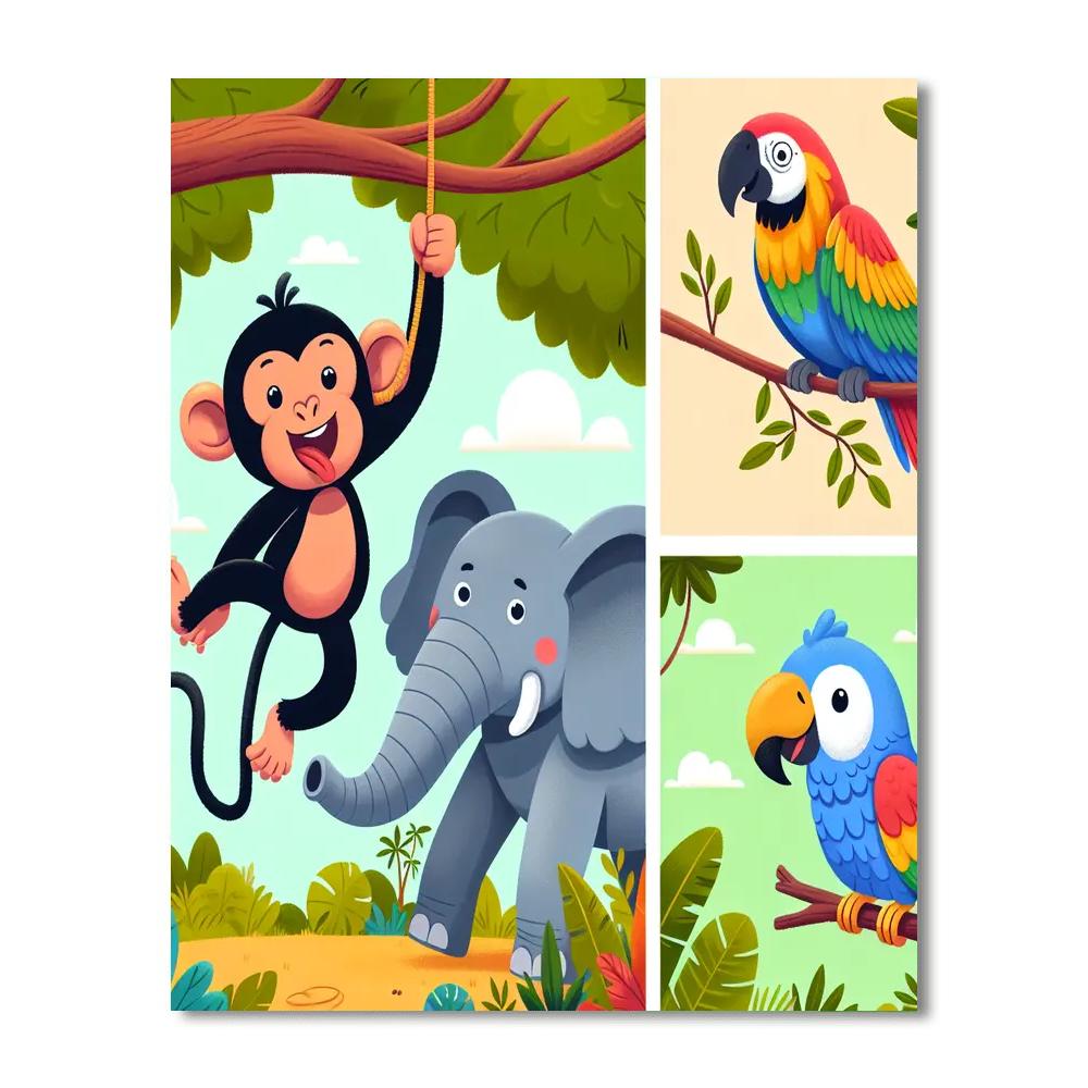 Jungle Adventure Team Paint By Numbers