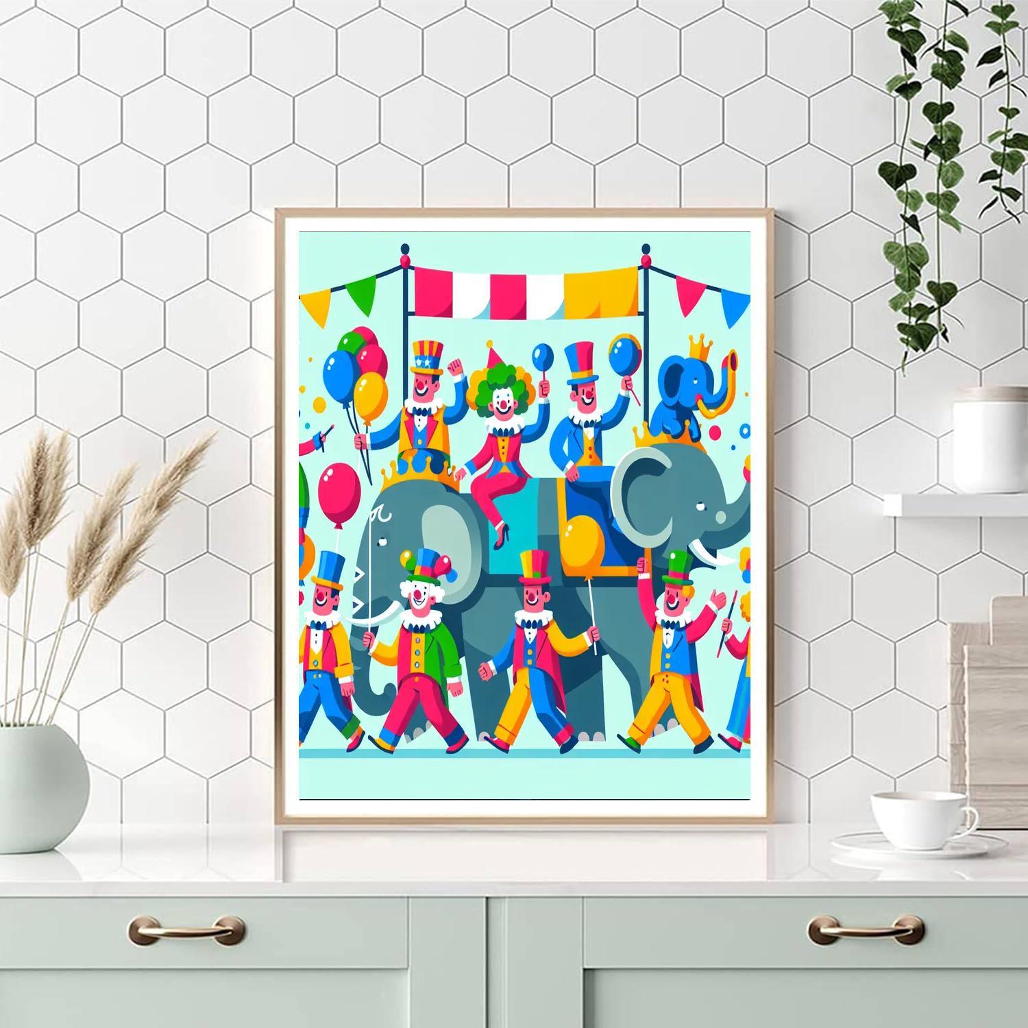 Circus Parade Paint By Numbers Art