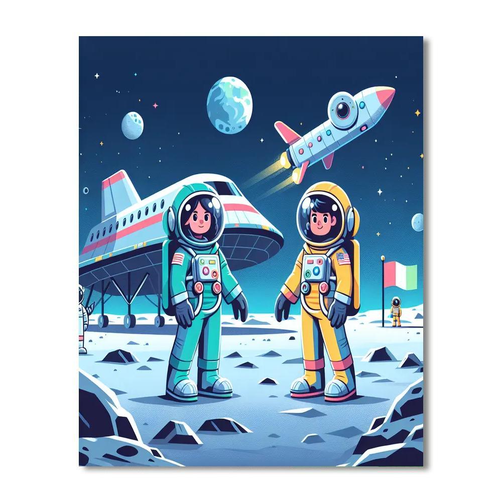 Space Mission To The Moon Paint By Number